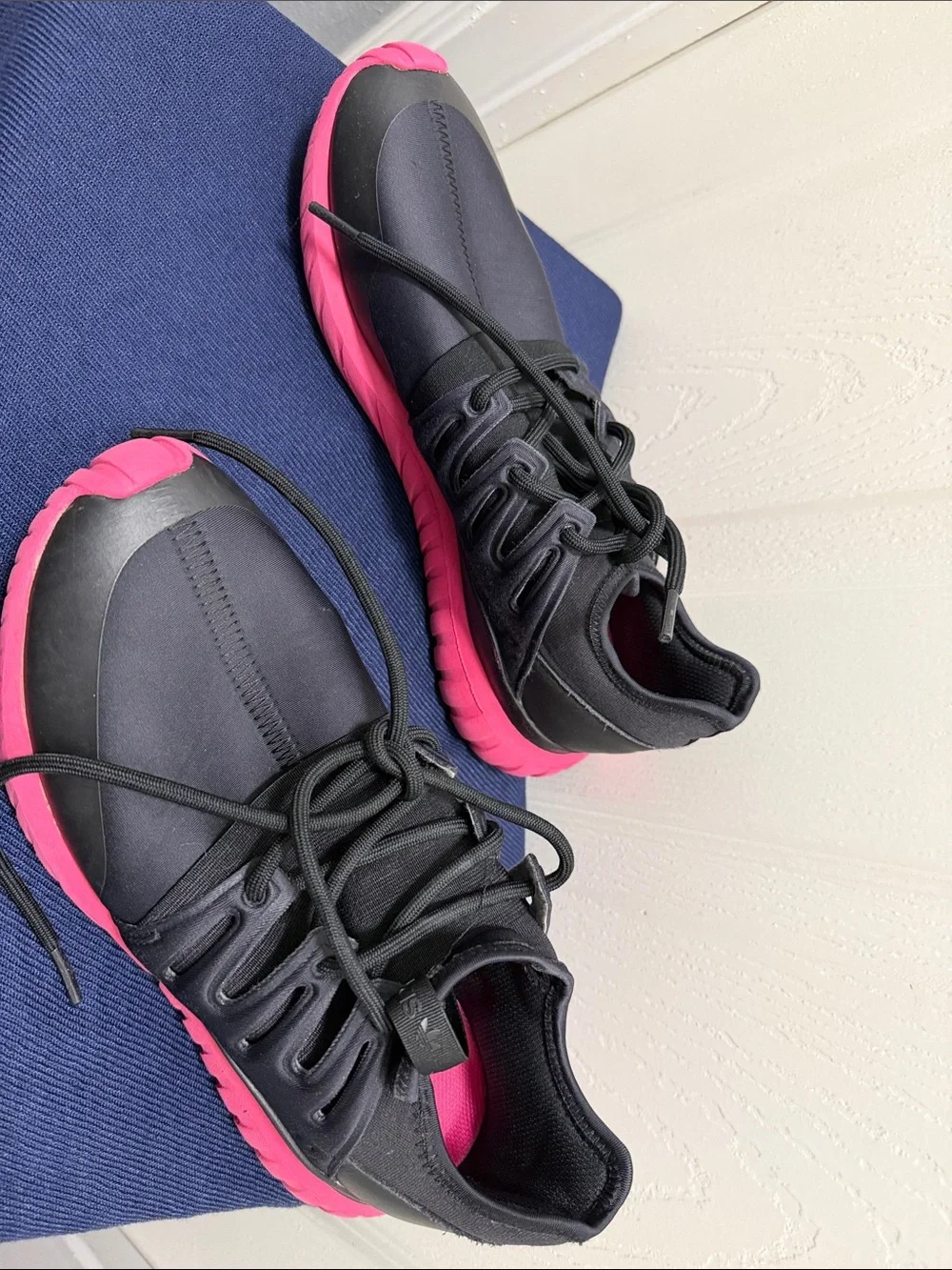 adidas Black and Pink Athletic Trainers